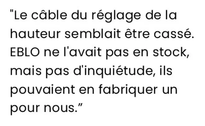 Le service EBLO est une bouffée d'air frais