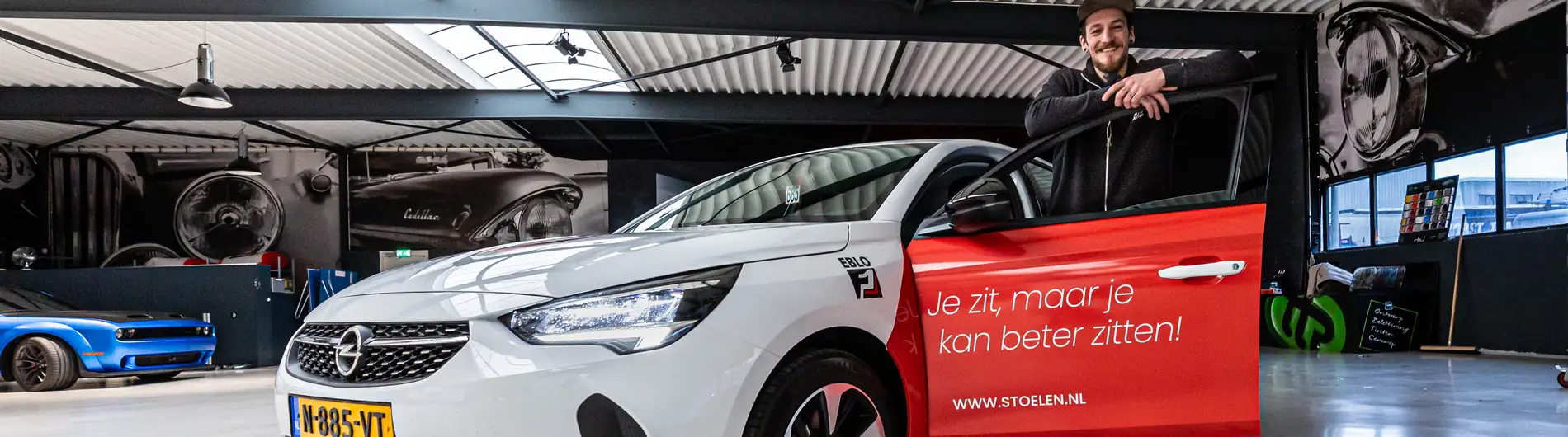 Je zit, maar je kan beter zitten, bedrijfsauto EBLO