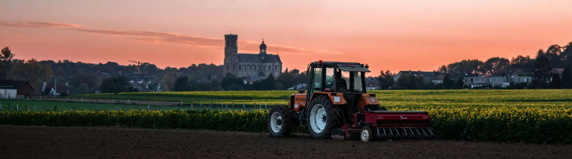 tractor met comfortabele tractorstoel