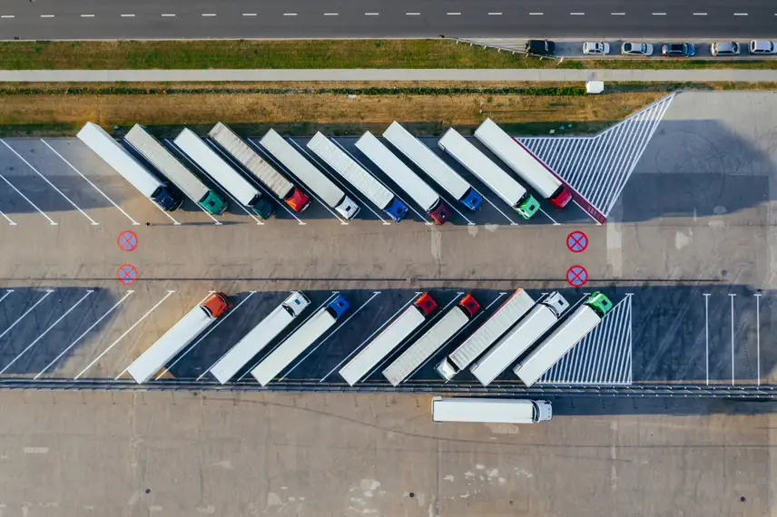 Vrachtwagen met ISRI vrachtwagenstoel
