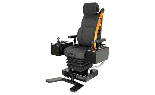 Siège UnitedSeats KST42/LGV90/C8 en cuir avec ceinture à trois points détail