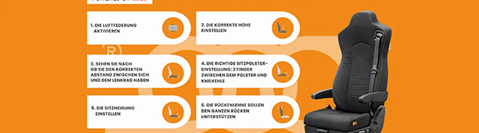 Wie man einen (ISRI) LKW- Sitz richtig einstelt