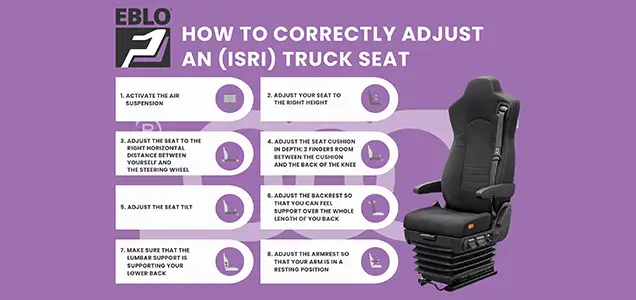 How to correctly adjust an (ISRI) truck seat