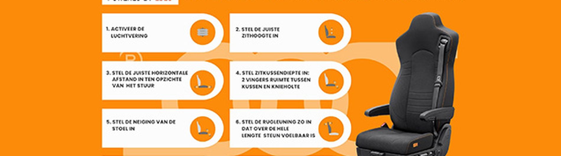 Hoe stel je een (ISRI) vrachtwagen stoel goed in?