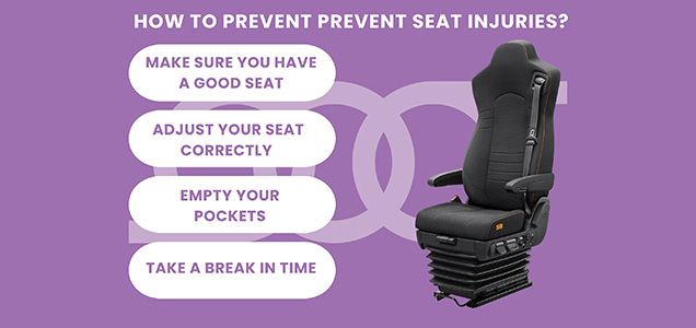 Wie vermeidet man Sitzbeschwerden, wenn man lange auf einem Lkw-Sitz sitzt?