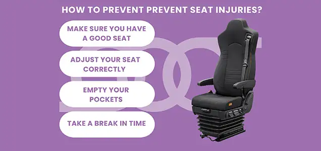 Wie vermeidet man Sitzbeschwerden, wenn man lange auf einem Lkw-Sitz sitzt?