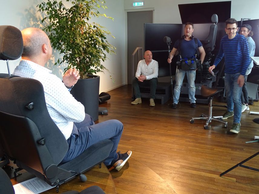 Evert Mallie van EBLO Seating in uitzending RTL Transportwereld