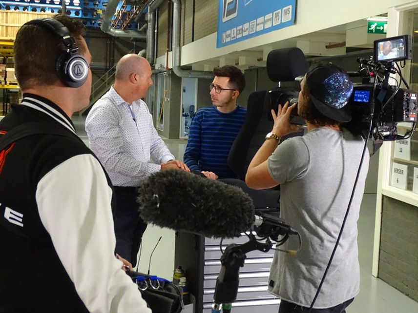 Opname RTL Transportwereld bij EBLO Seating