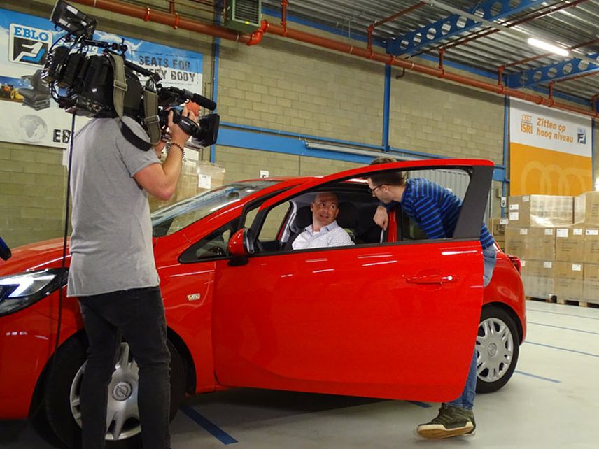 Opname RTL Transportwereld bij EBLO Seating
