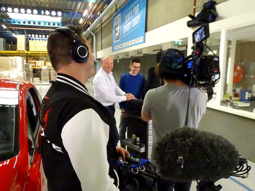 Opname RTL Transportwereld bij EBLO Seating