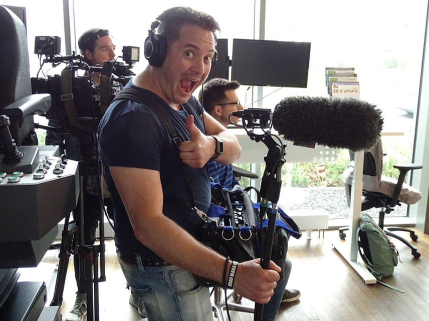 Opname RTL Transportwereld bij EBLO Seating