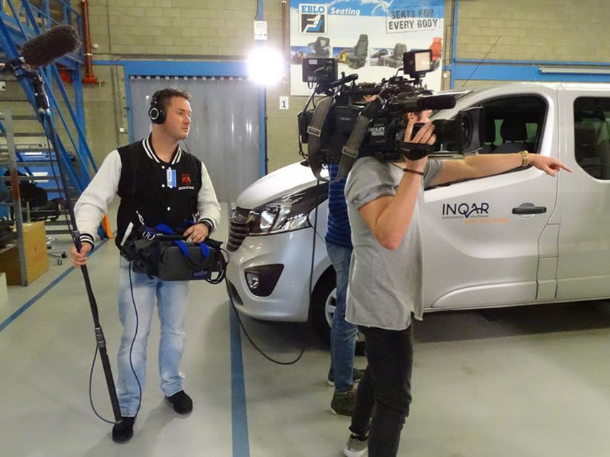 Opname RTL Transportwereld bij EBLO Seating