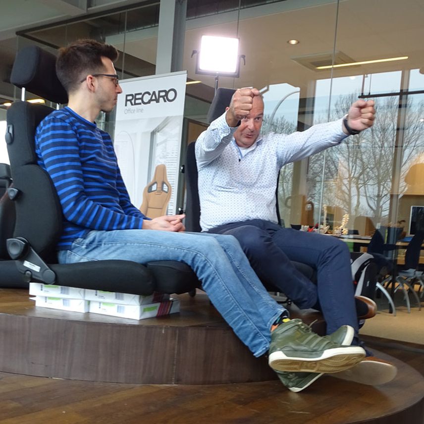 Opname RTL Transportwereld bij EBLO Seating