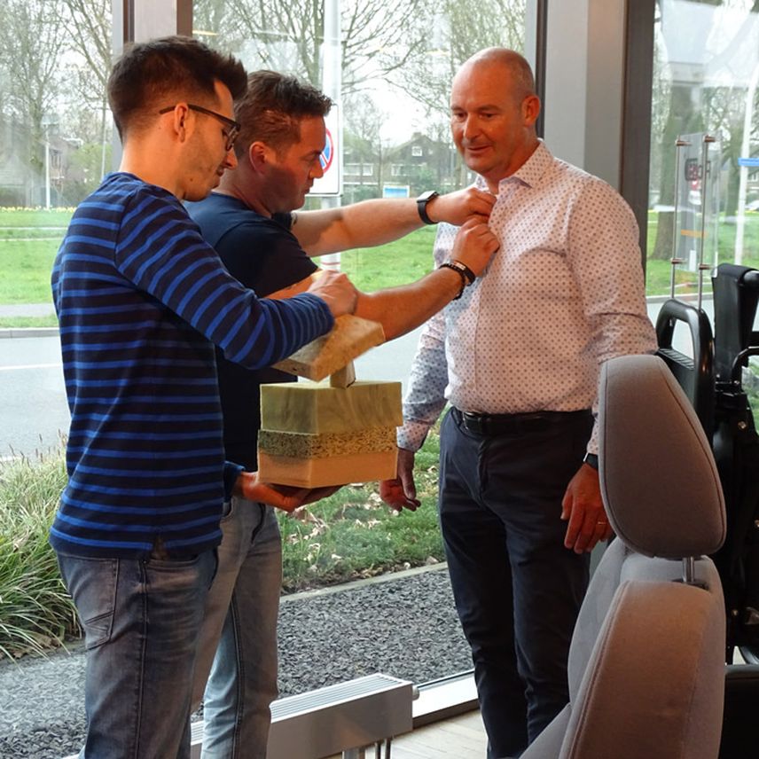 Evert Mallie van EBLO Seating in uitzending RTL Transportwereld