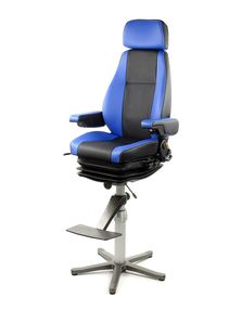 ISRI stuurstoel 1000 Marine blauw zwart leer