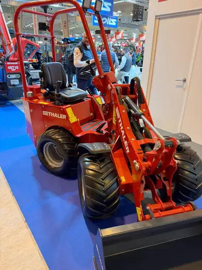 Thaler compact wheel loader machine at FIMA international agricultural show in Zaragoza