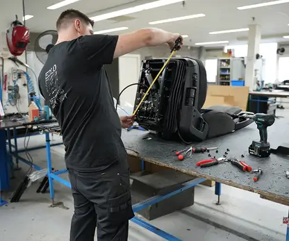 UnitedSeats Voyager fitted into Volvo FE truck bij EBLO team in the Netherlands