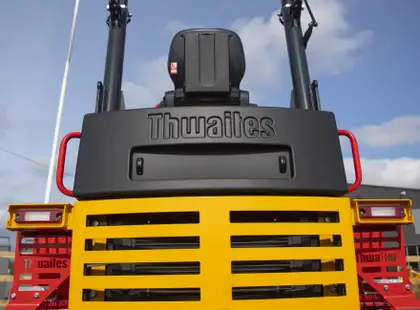 Back of the mgv35 seat on the thwaites power swivel