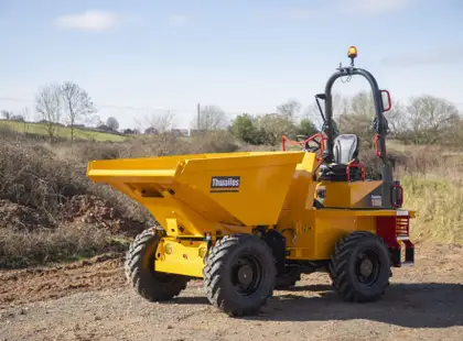 MGV35 construction seat equipped on power swivel t450 thwaites