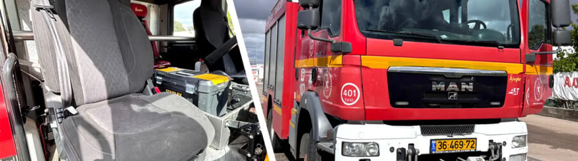 C70 Voyager aiseat installed in MAN rescue truck