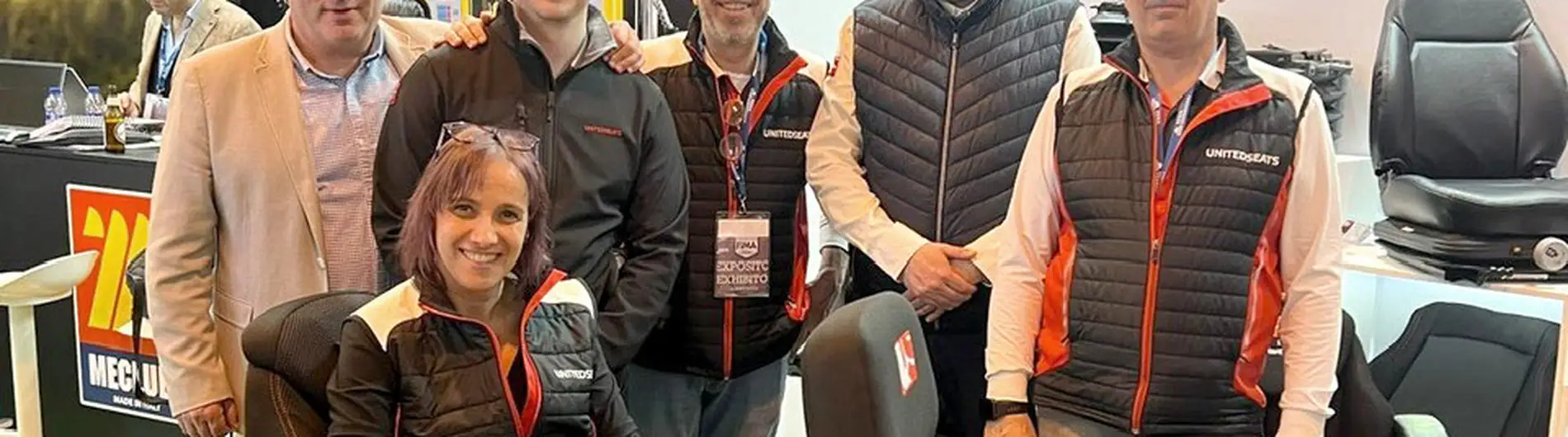 Sumsertech Spain team and UnitedSeats team at FIMA international agricultural show in Zaragoza