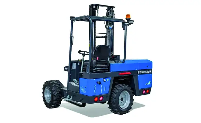 Back side Terberg Kinglifter truck mounted forklift with UnitedSeats seat