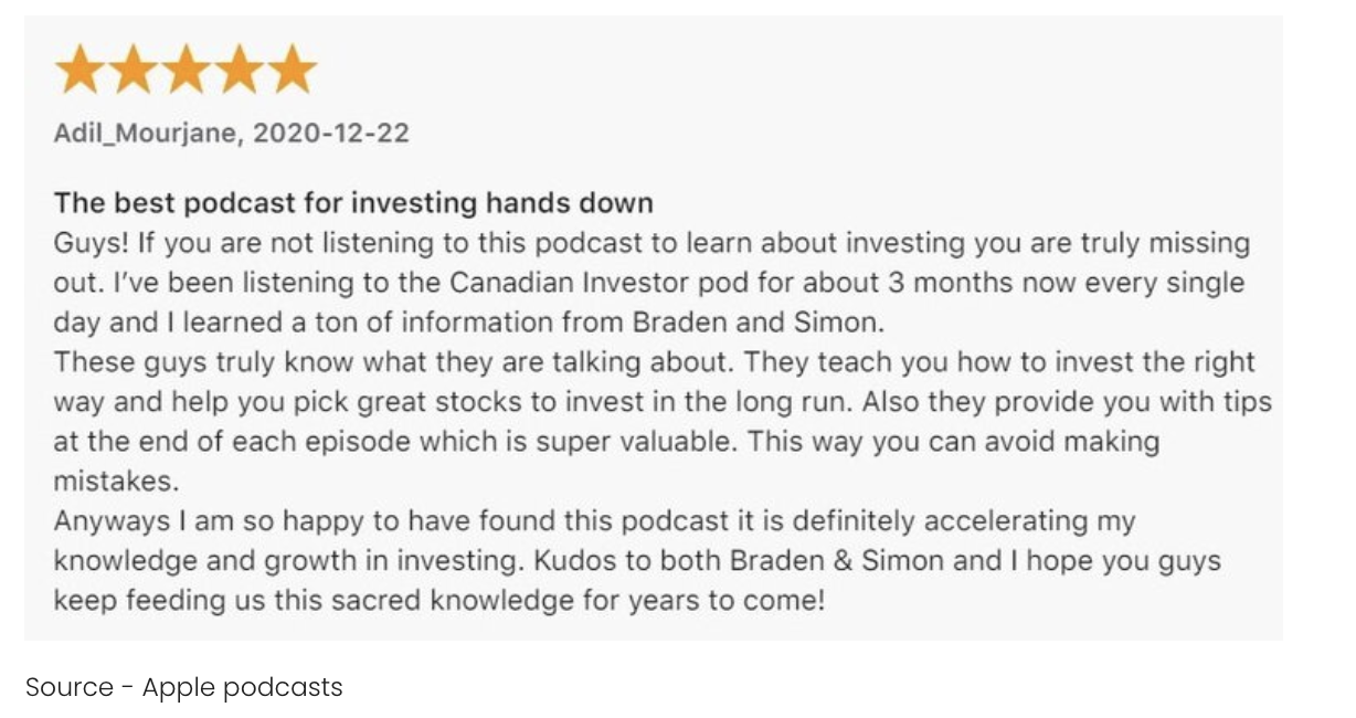 Podcast Testimony