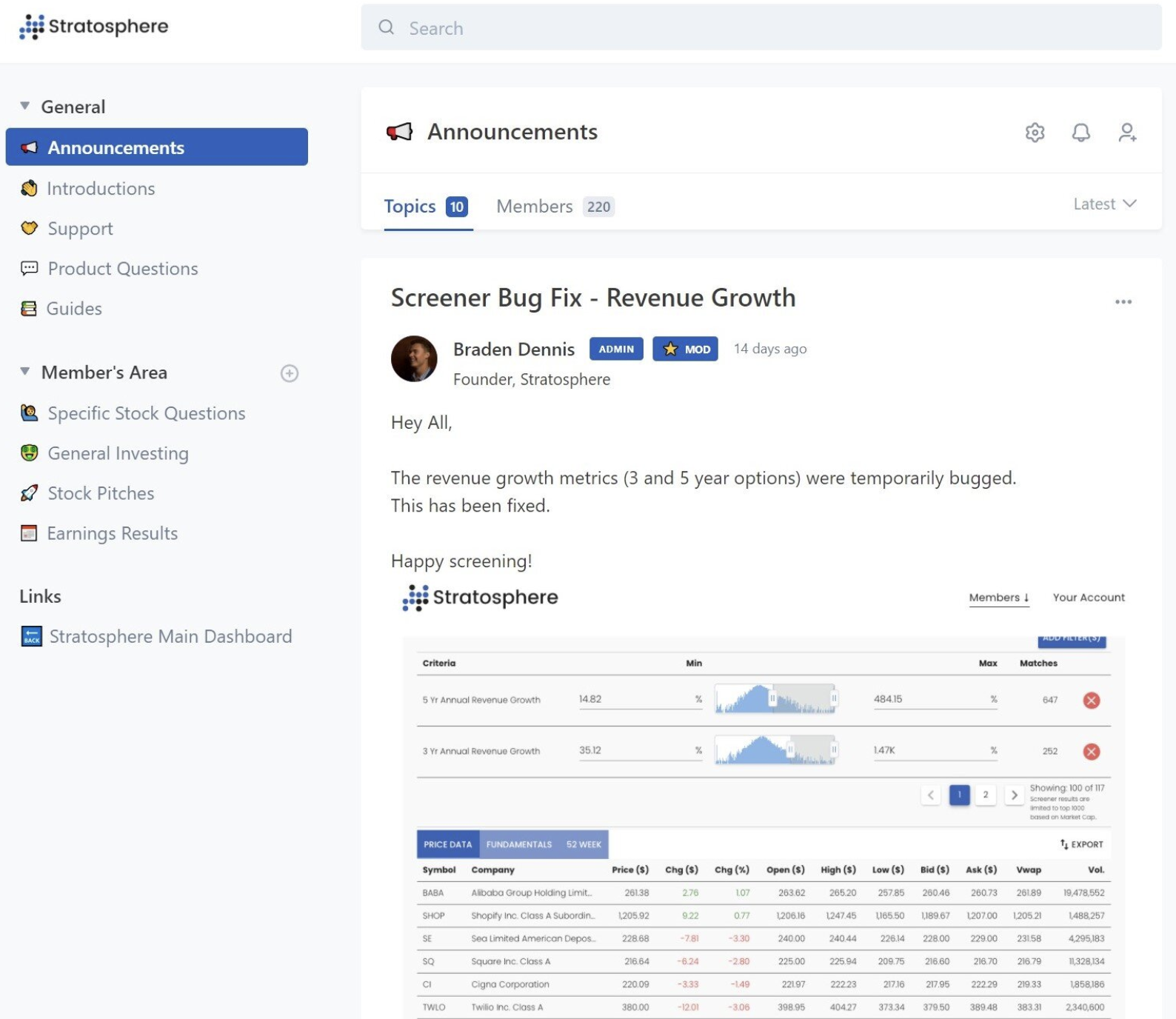 Dashboard Overview