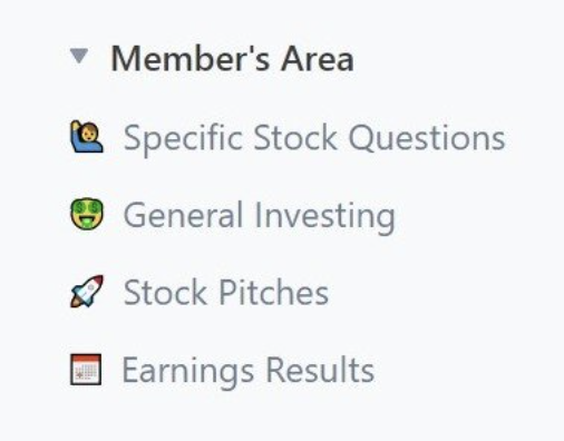 Members Area Sidebar