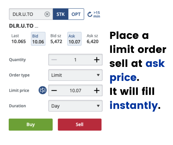 Questrade Sell Guide