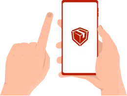 Ikona telefonu s mobilní aplikací zásilkovny