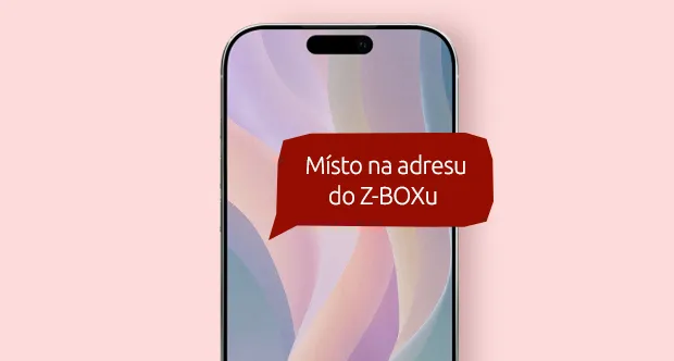 Notifikace Zásilkovny o převzetí zásilky s možností změnit doručení na Z-BOX nebo výdejní místo.