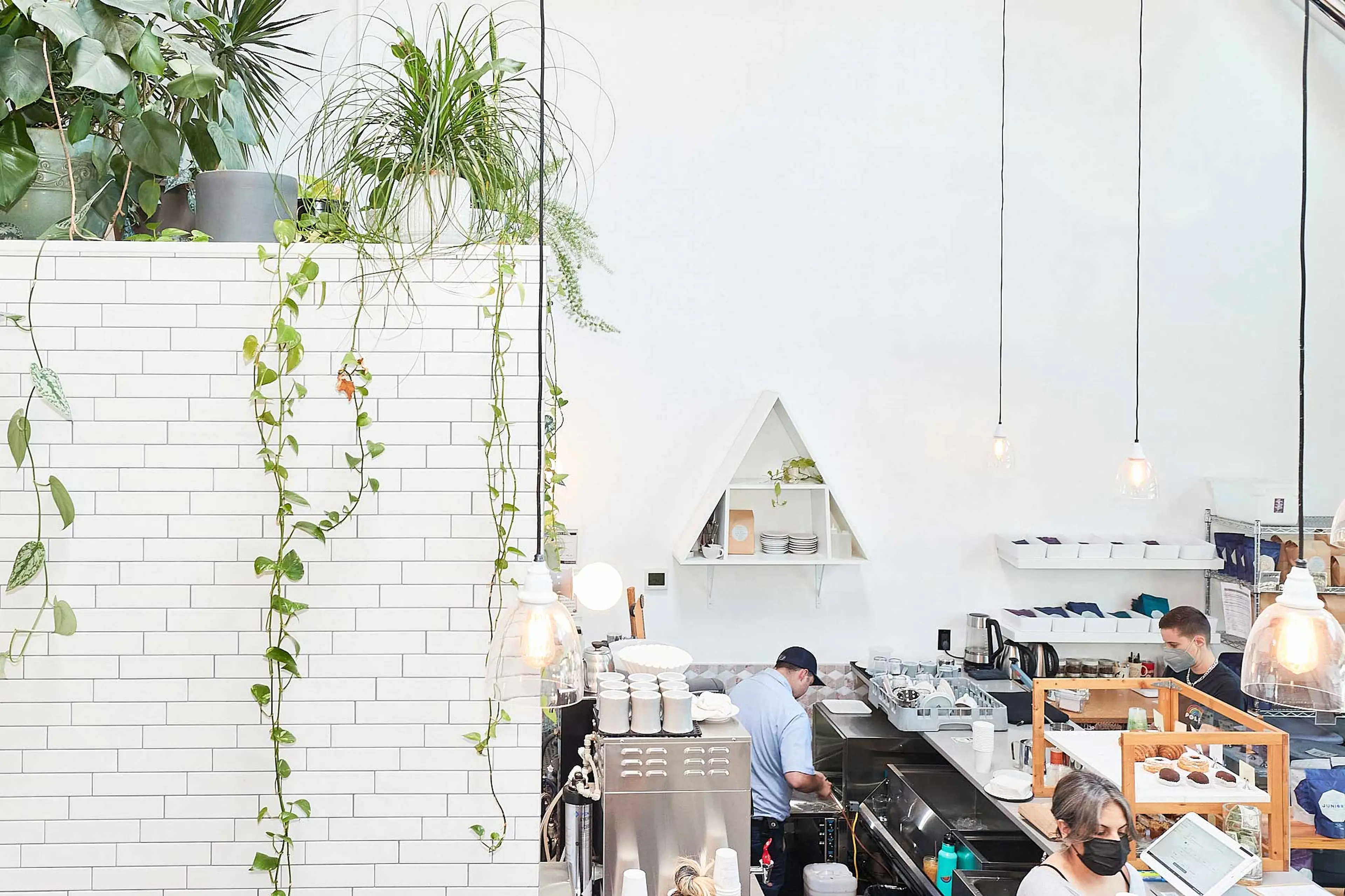 Inside the coffee shop