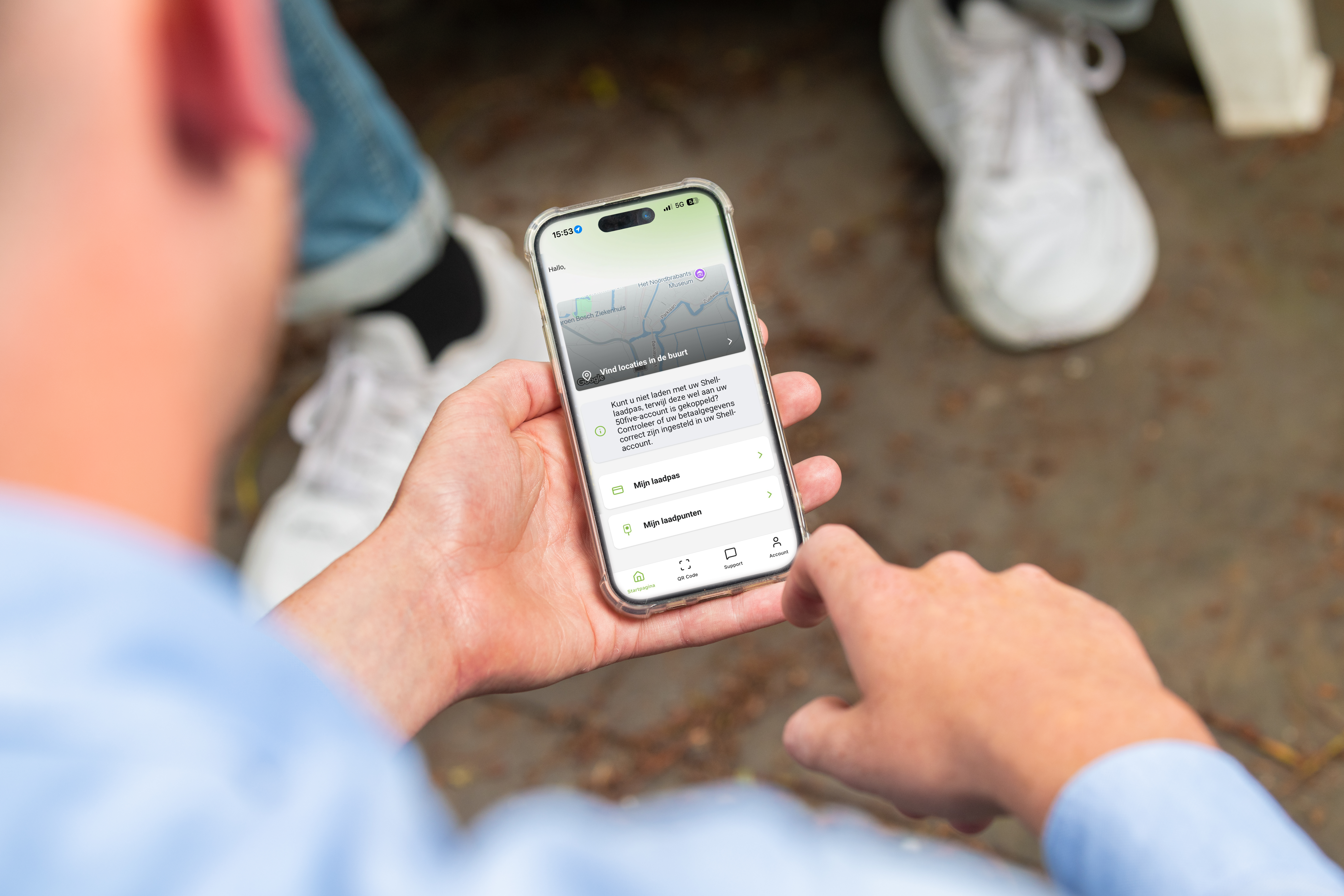 telefoon vasthouden_homescherm