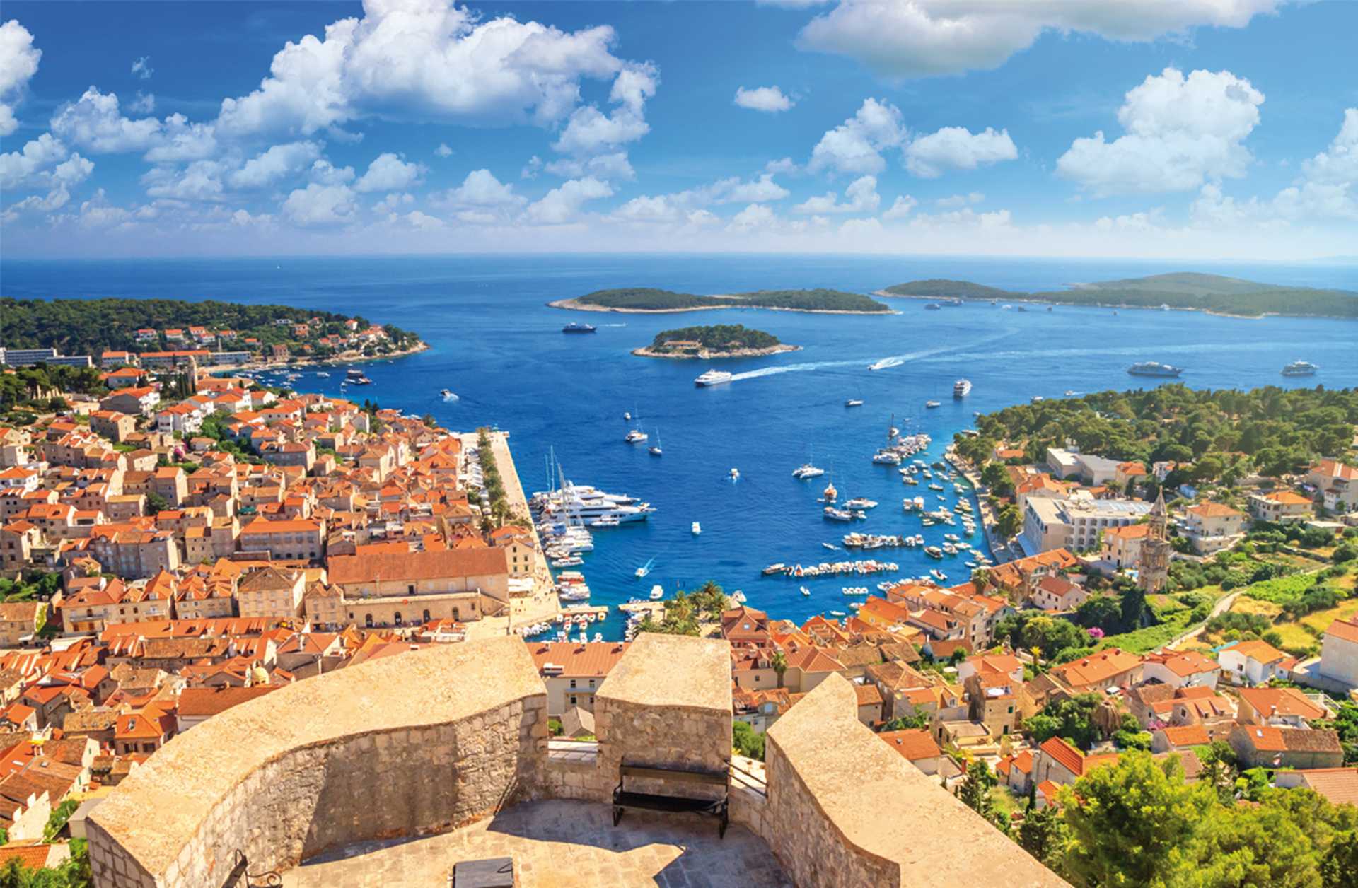 City Harbour and marina of Hvar