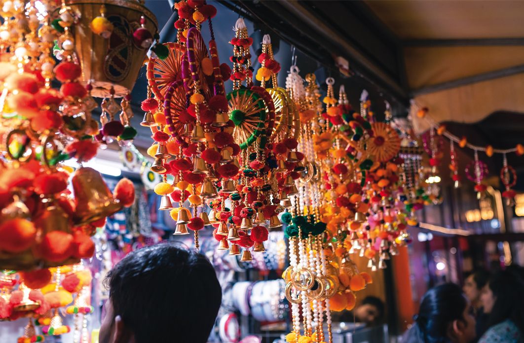 Hindu Diwali festival at a traditional fair