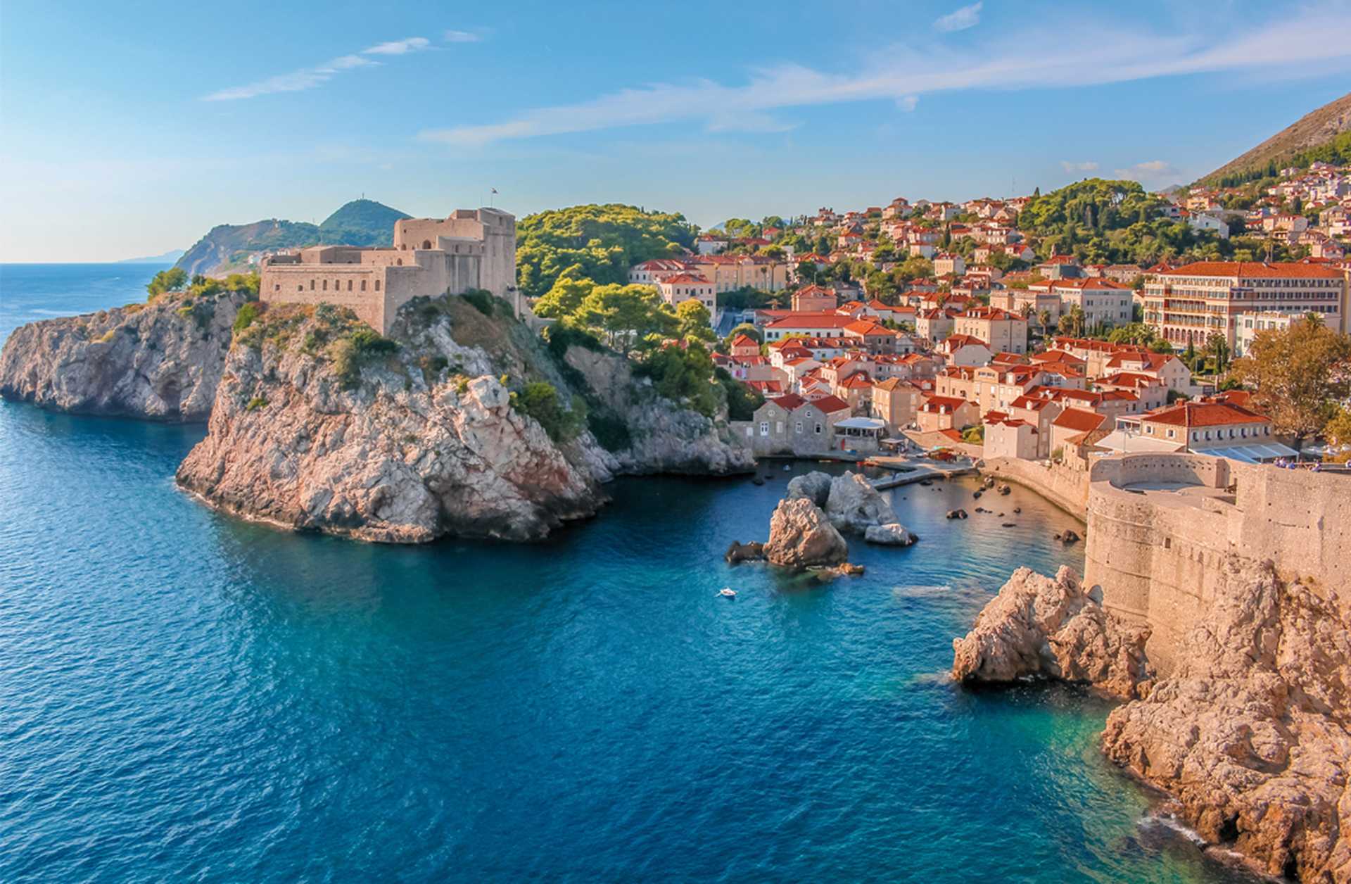 Fortresses Lovrijenac and old town of Dubrovnik