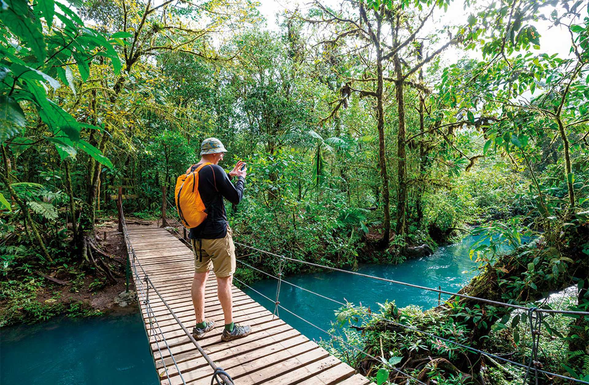 Hiking in green tropical jungle, Costa Rica