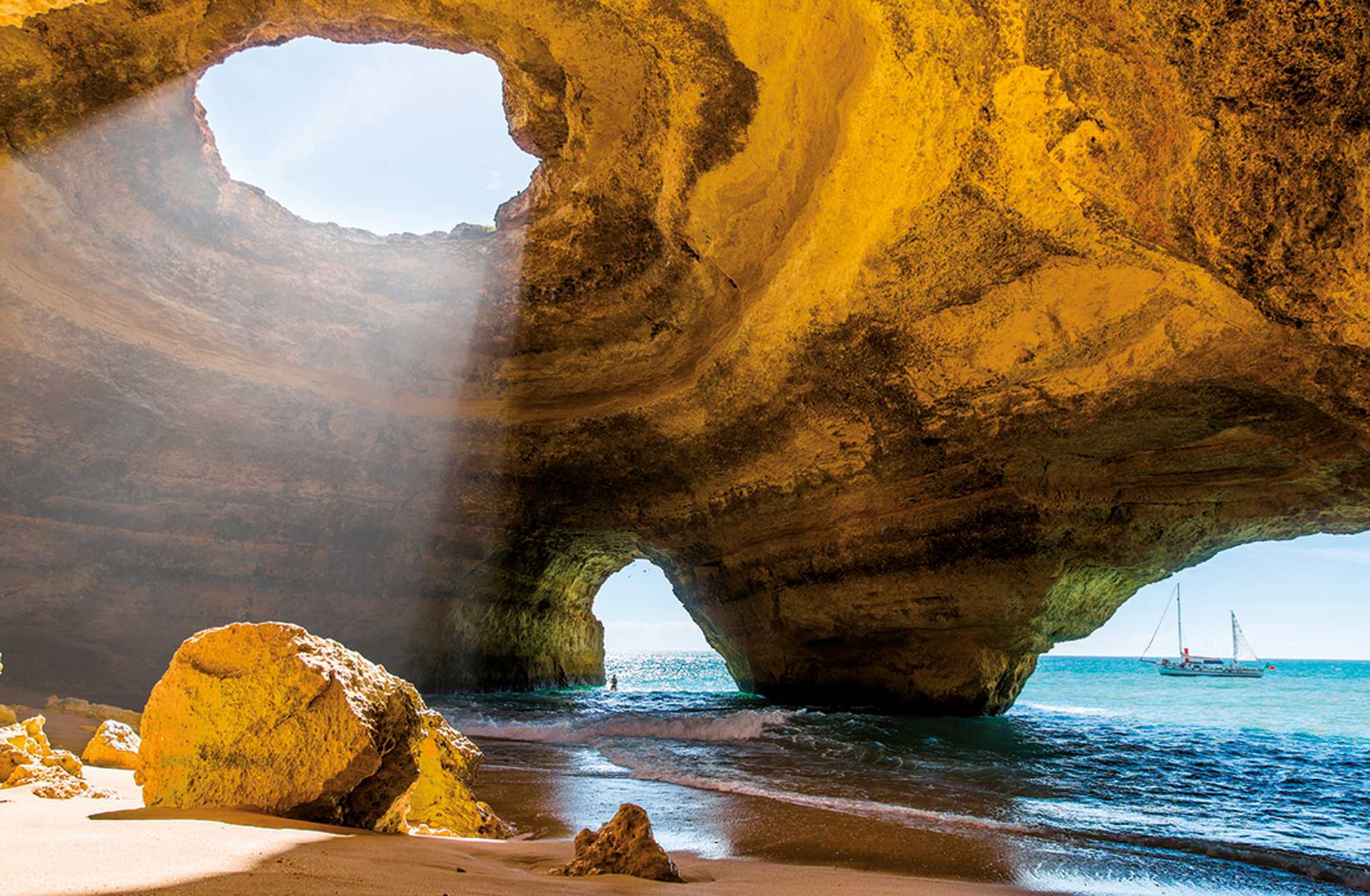 Benagil cave. Algarve coast. Portugal
