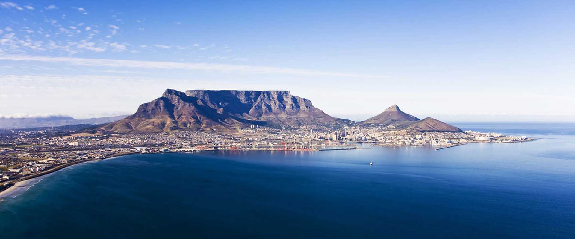 Aerial view of Table Mountain, Cape Town, South Africa