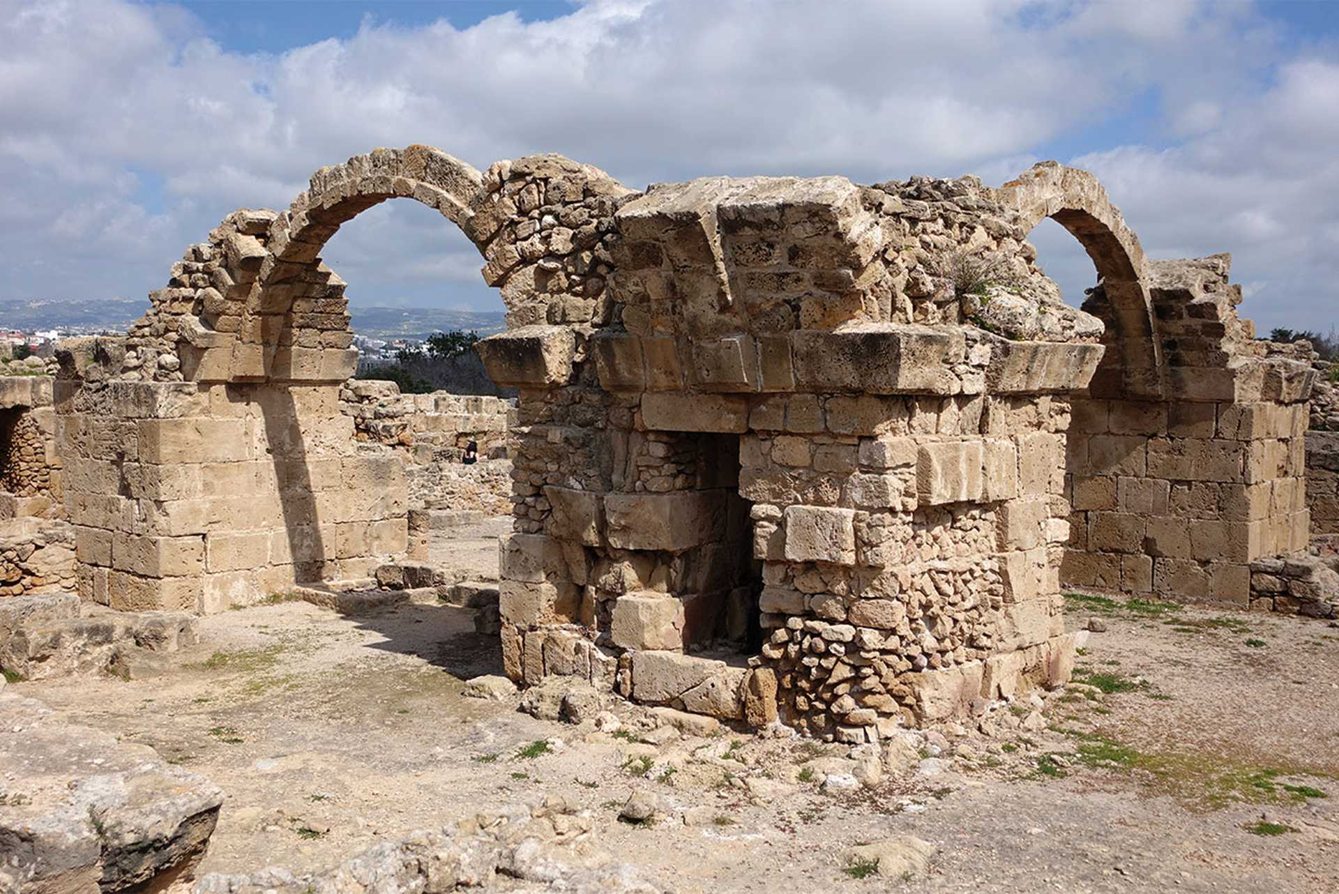 Paphos , Cyprus. The House of Dionysus, an ancient ruin in Paphos Archeological area