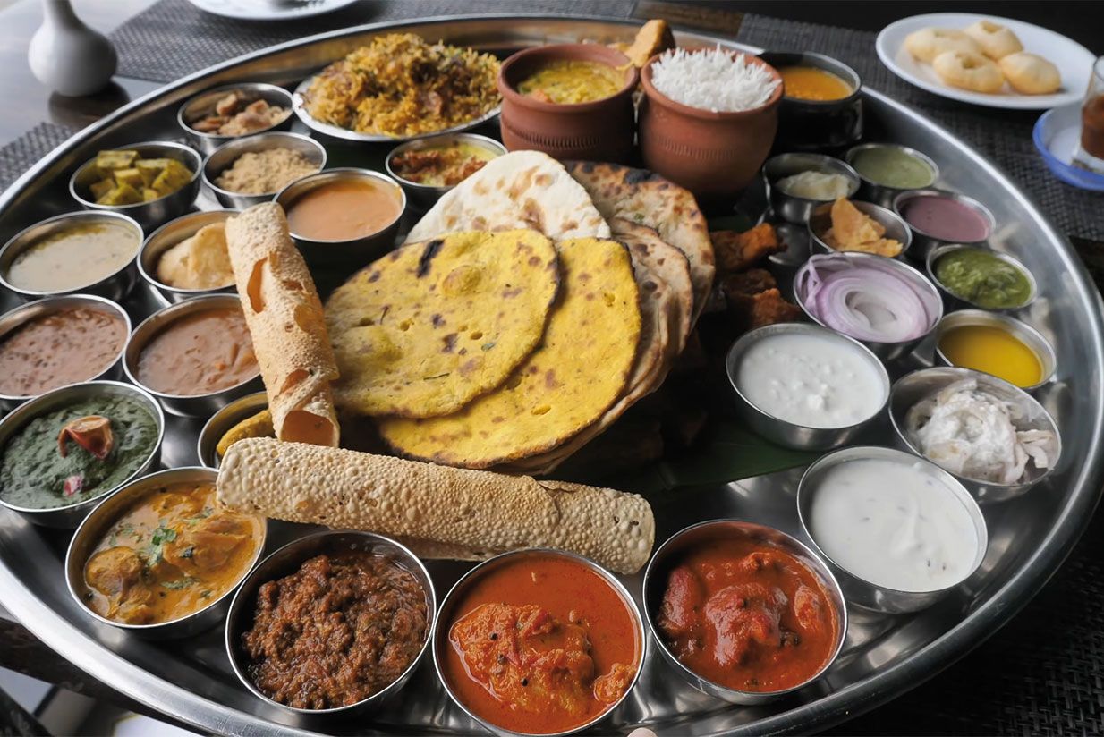 Indian thali lunch