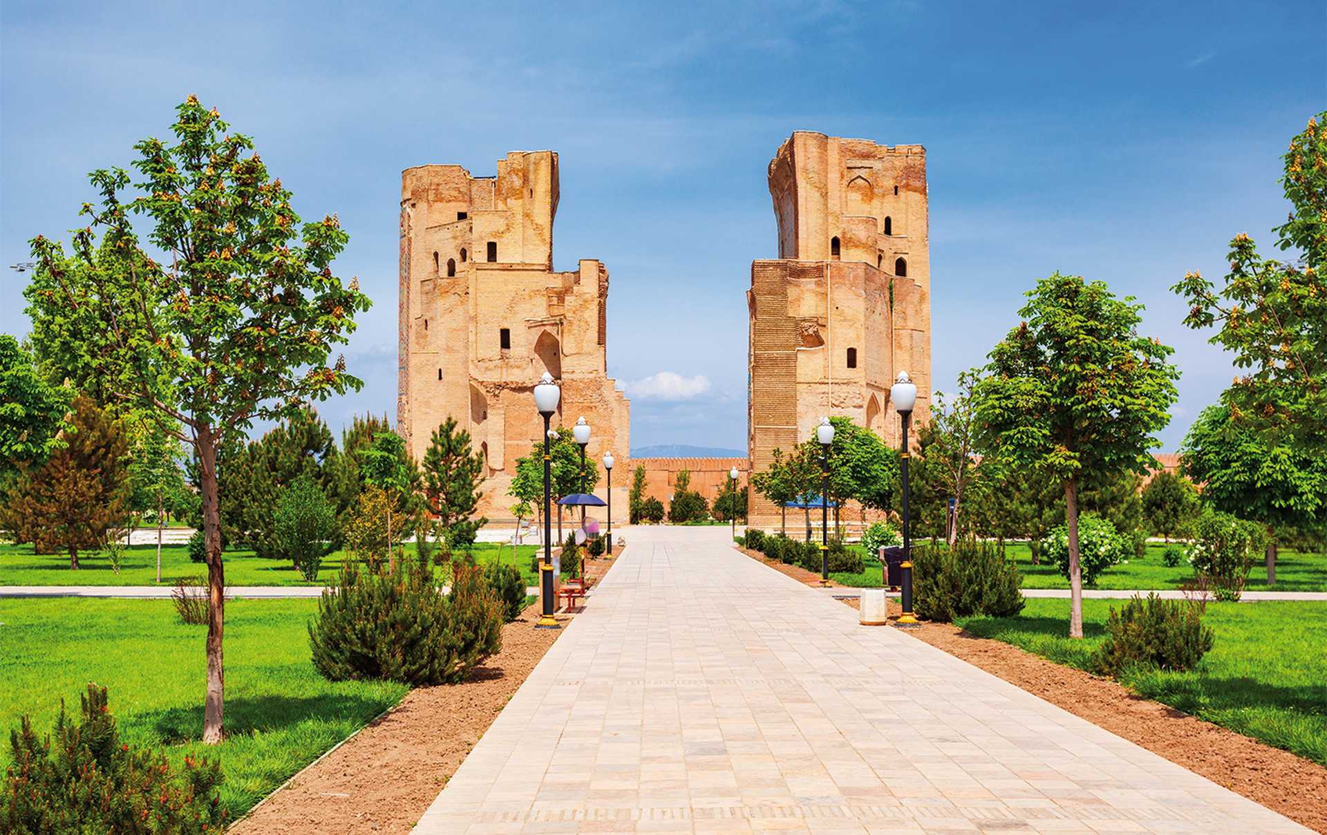 Ak-Saray or Ak Saray Palace in the city of Shahrisabz in Uzbekistan