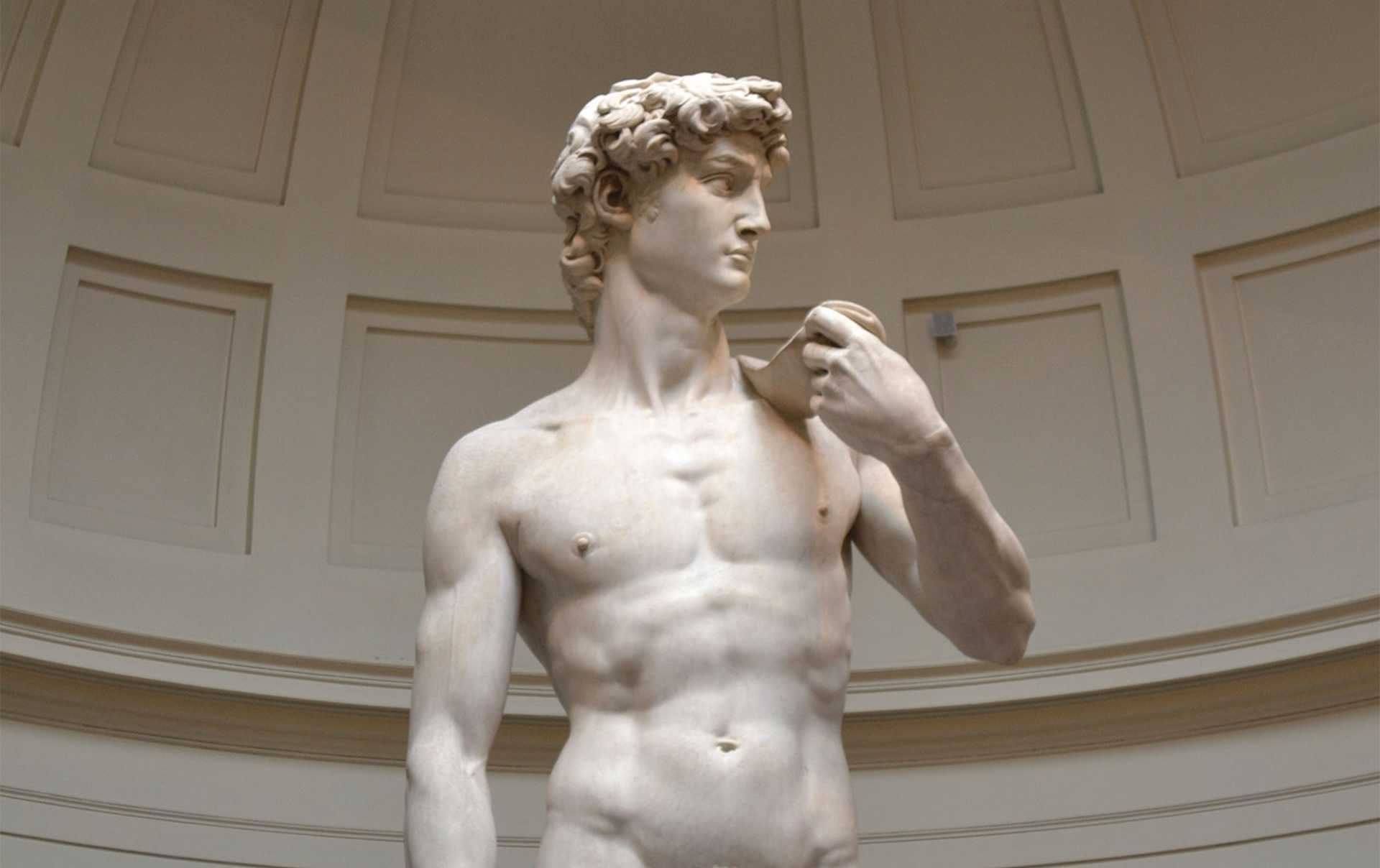 David of Michelangelo. Statue is located at Galleria dell'Accademia, Florence, Italy