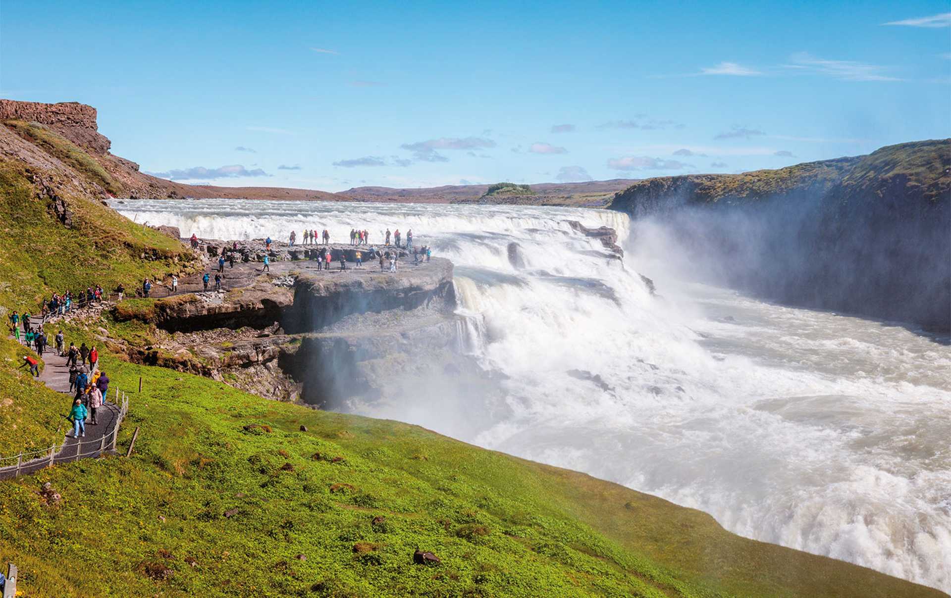 Gullfoss waterfall in summertime, Iceland