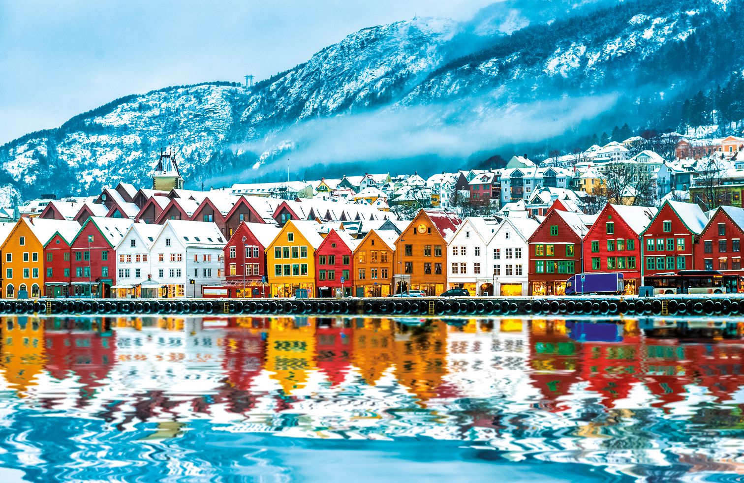 view on Bruges. Bergen Norway