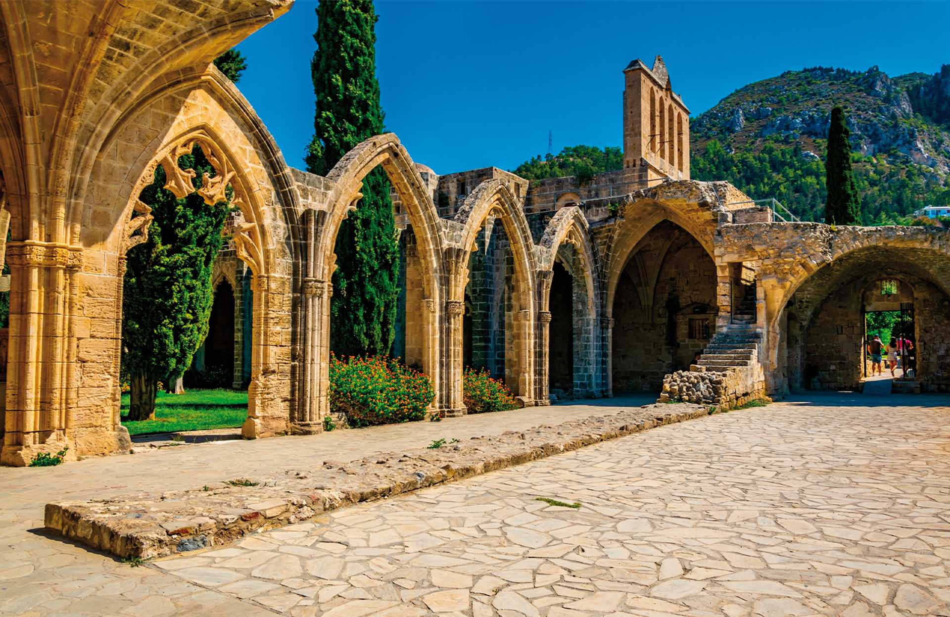 Bellapais abbey at Beylerbeyi village in Northern Cyprus