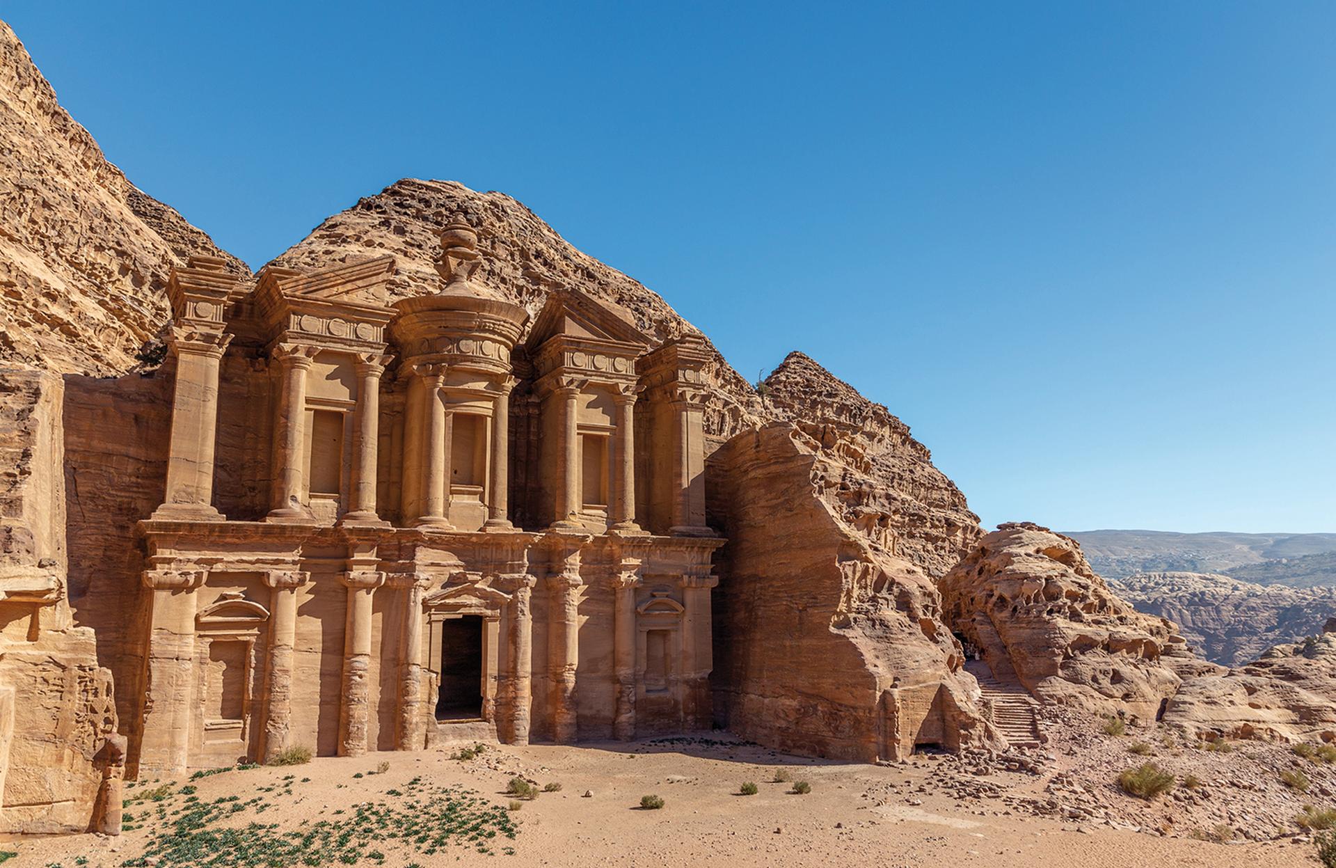 Ad Deir - Monastery in the ancient city of Petra. Petra is the main attraction of Jordan. Petra is included in the UNESCO heritage list.