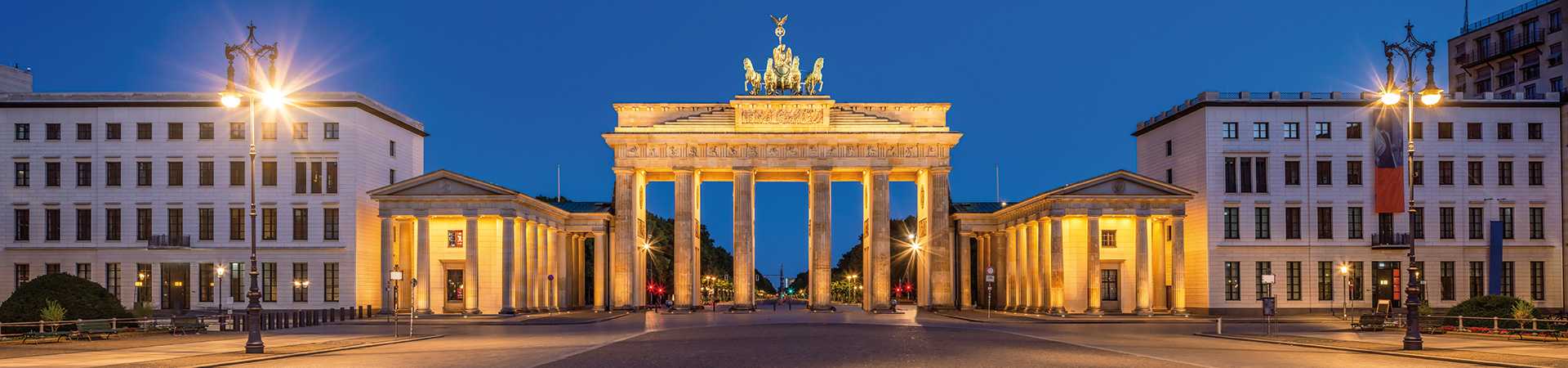 Brandenburg Gate in Berlin at night