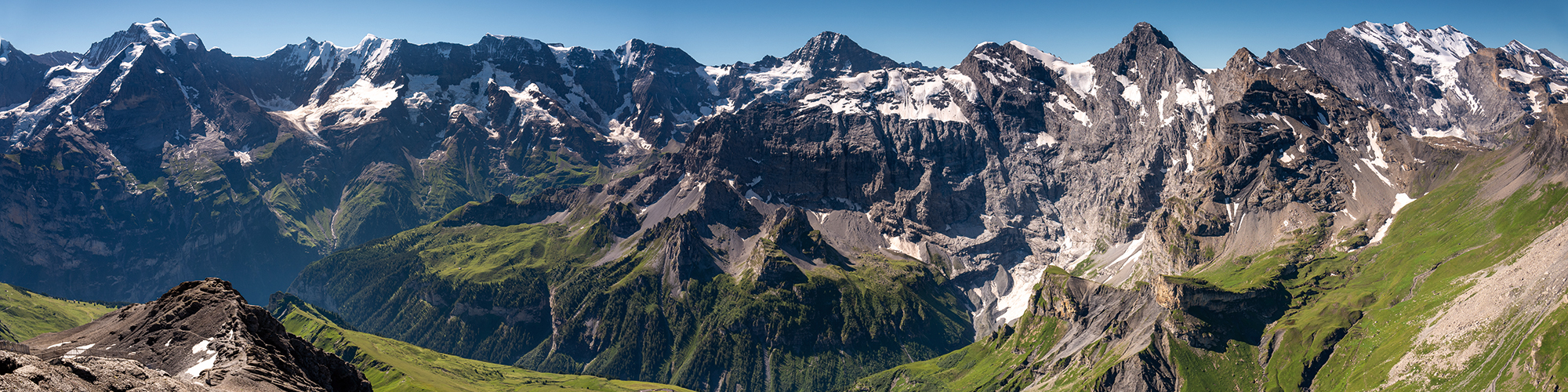 Swiss Alps from the top of Schilthorn